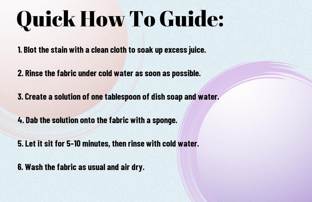 removing berry juice stains from fabric easily iqf 3